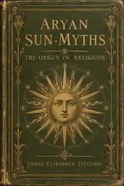 Vintage illustrated book cover of Aryan Sun-Myths: The Origin of Religions by Sarah Elizabeth Titcomb