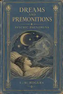 Vintage blue cloth-style book cover of Dreams and Premonitions by L. W. Rogers