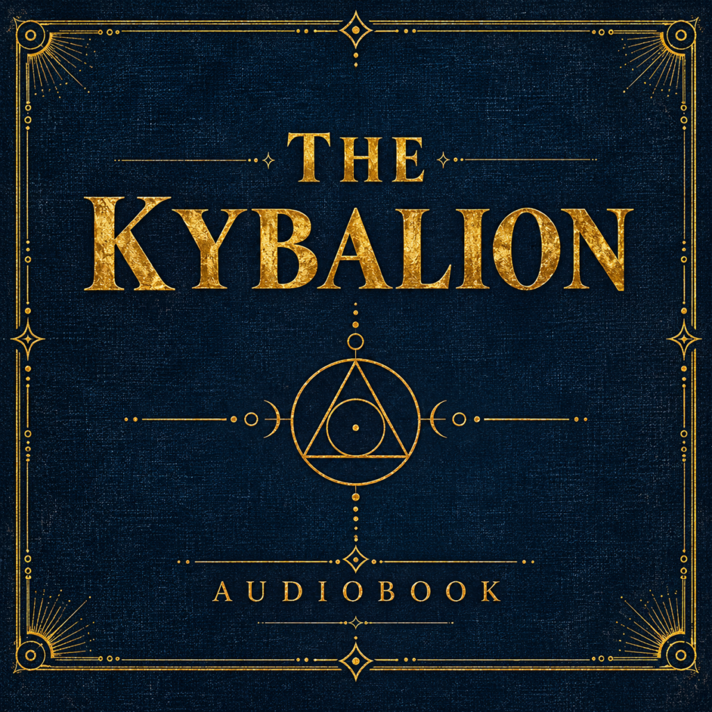 The Kybalion Audiobook cover, The Three Initiates, Hermetic Philosophy — Book Coven Premium